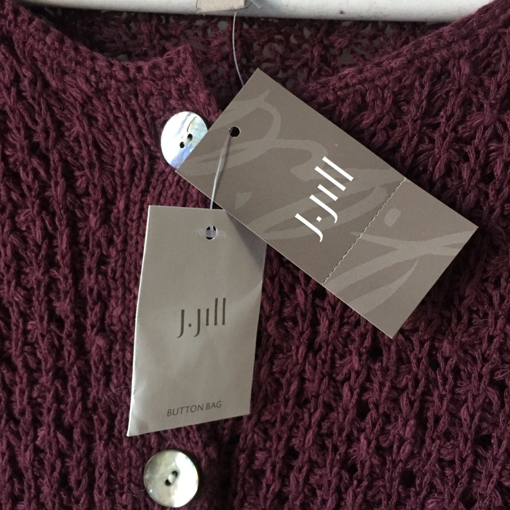 NWT pink knit J. Jill cardigan - Picture 6 of 8